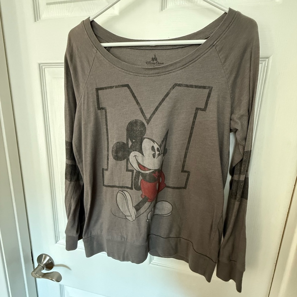 Disney Gray Long Sleeve Shirt